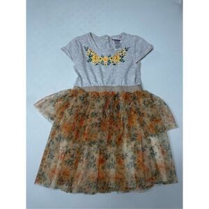 Little Lass Floral Print Girls Dress Size 5T